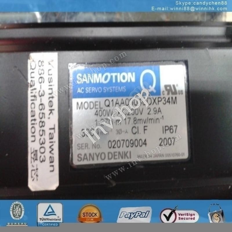 Q1AA06040DXP34M for Sanyo servo motor 60 days warranty