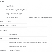 PM042OT1 E Ink 4.2 inch 512*128 LCD PANEL