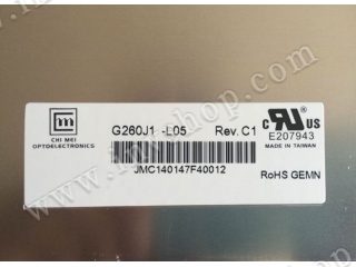 G260J1-L05 Chimei Innolux 25,5" TFT-LCD-Bildschirm 1920*1200 Anzeige