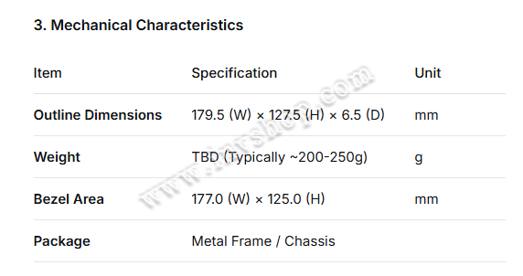 7.9'' FOR AUO LCD DISPLAY B080XAT01.1
