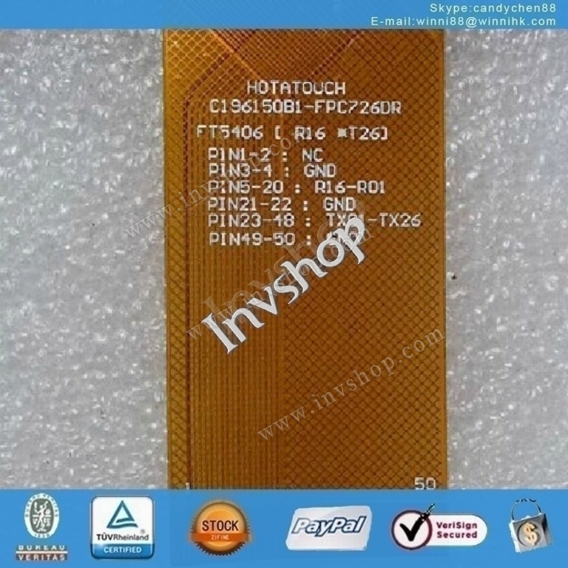 C196150B1 FPC726DR Touch Screen glass