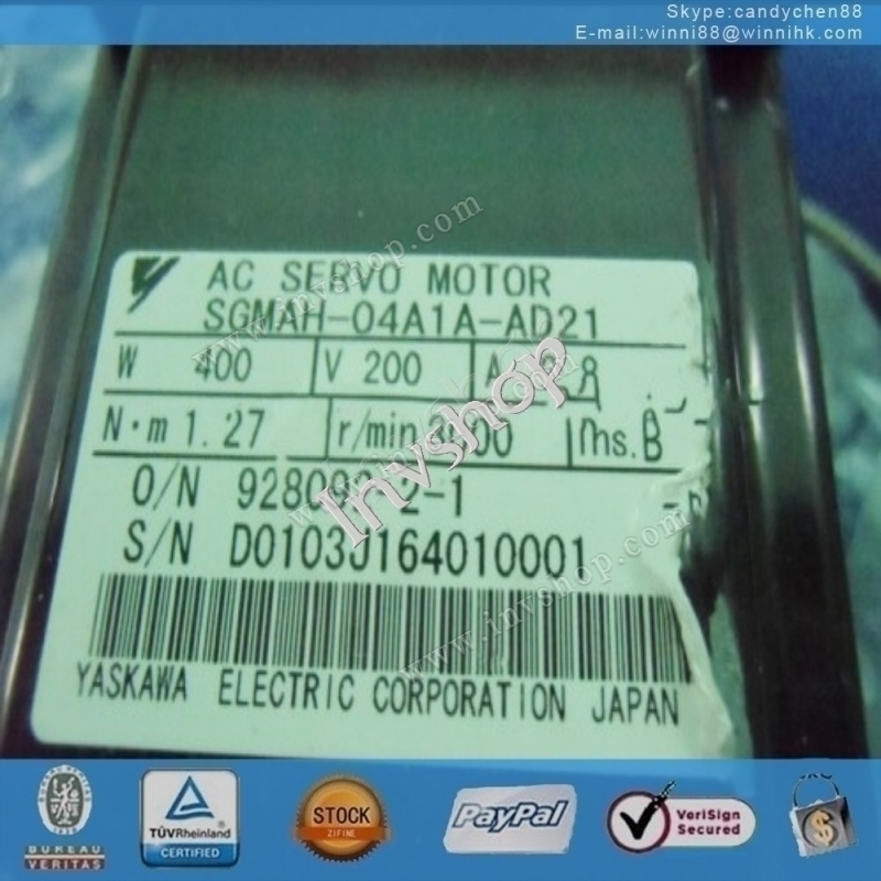 for Yaskawa SGMAH-04A1A-AD21 Used servo motor