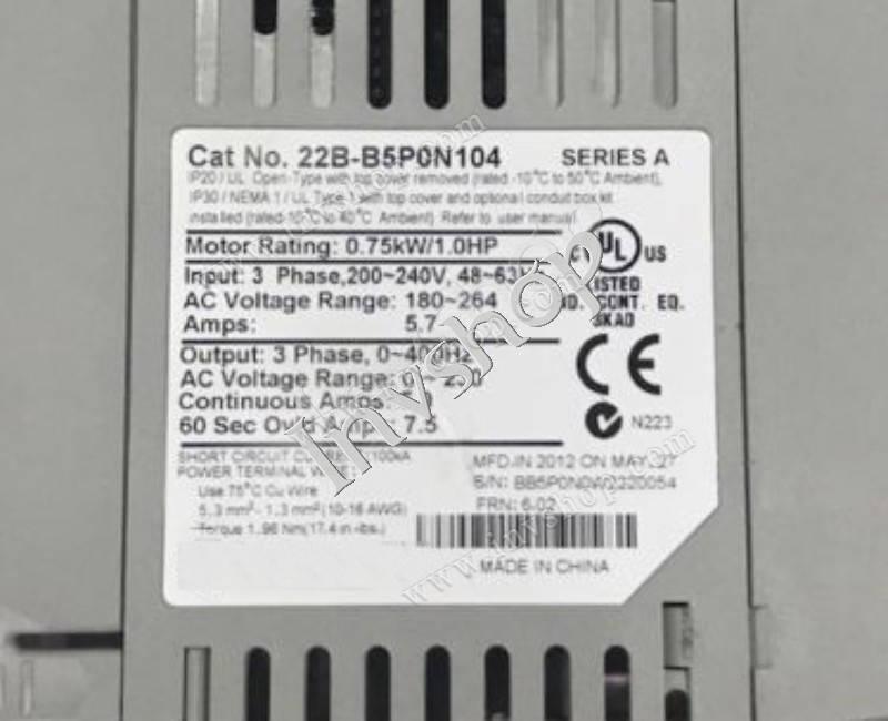 22B-B5P0N104 AB Frequenzwechsler Neu und Original