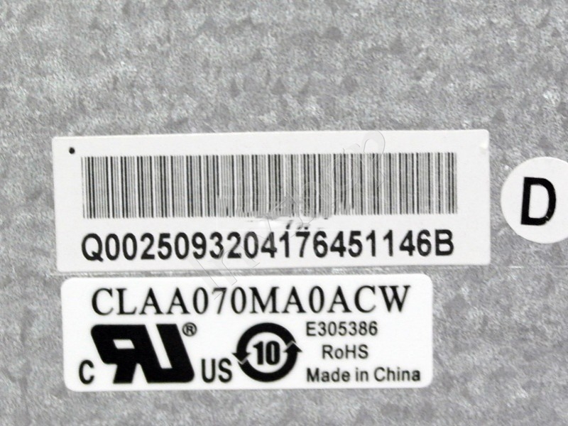 CLAA070MA0ACW 7.0 inch CPT mini lcd display Resolution 800(RGB)×600 SVGA