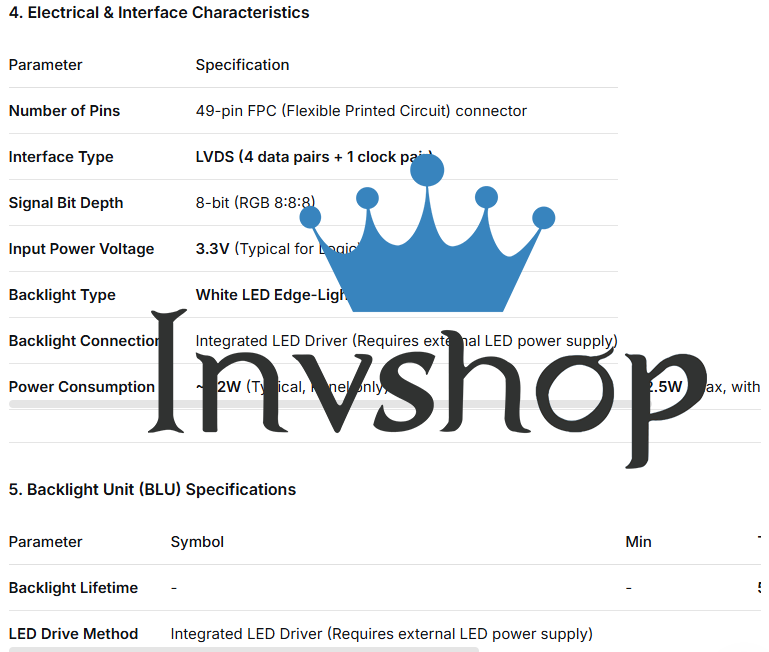 LAM057M012A LCD PANEL FOR DFP057V3-ZFLWA