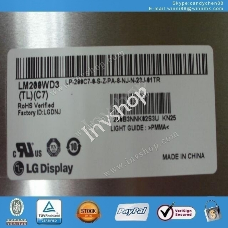 New LM200WD3-TLC7 LG 20" LCD panel 1600*900