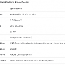 SGM-08A316S Yaskawa servo motor
