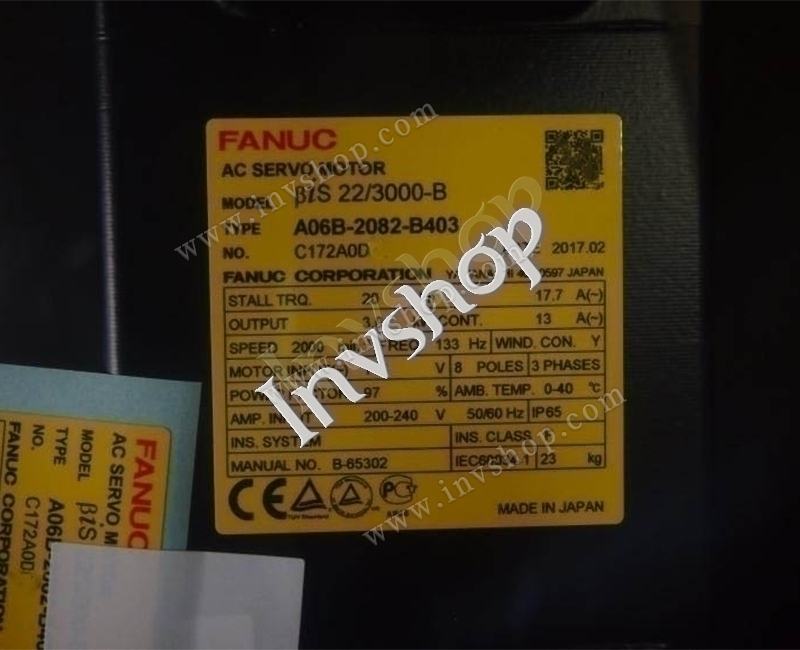 A06B-2082-B403 Fanuc Servo motor