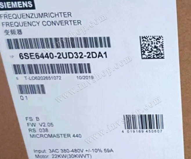 Siemens 6SE6440-2UD32-2DA1 variable frequency drive