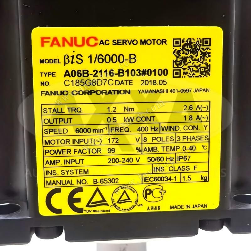 A06B-2116-B103 Fanuc AC-Servomotor