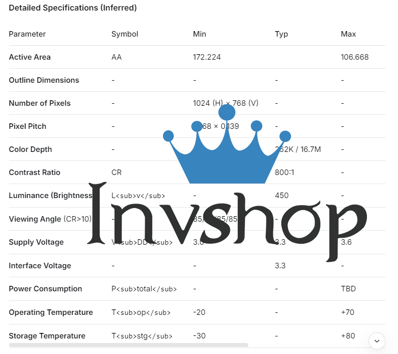 TV080X0M-NS0 BOE 8inch lcd display New and Orignal