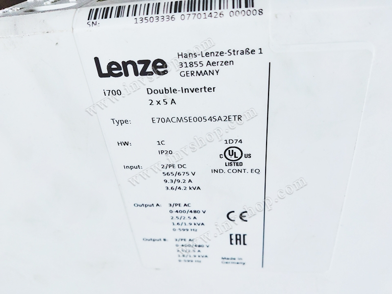 Lenze Controller  E70ACMSE0054SA2ETR