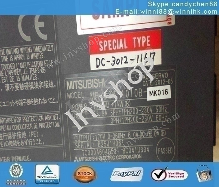 mr-j3w-1010b-mk016 mitsubishi 1pc verwendet