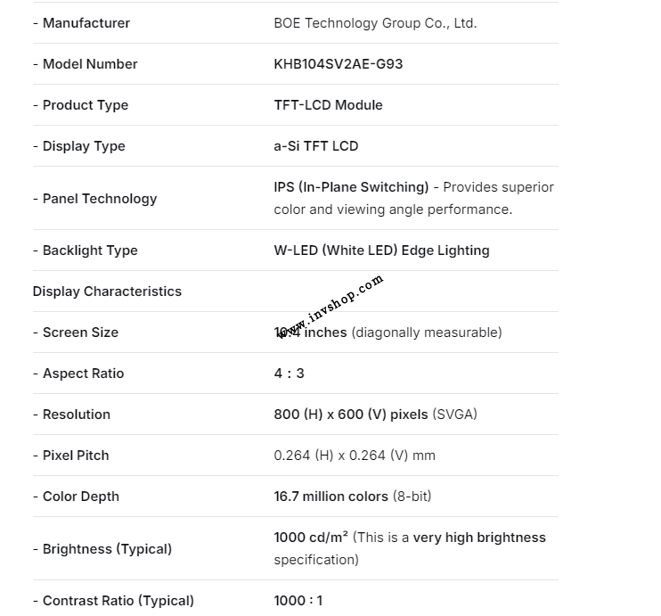 NEUER KYOCERA LCD DISPLAY KH104SV2AE -G93