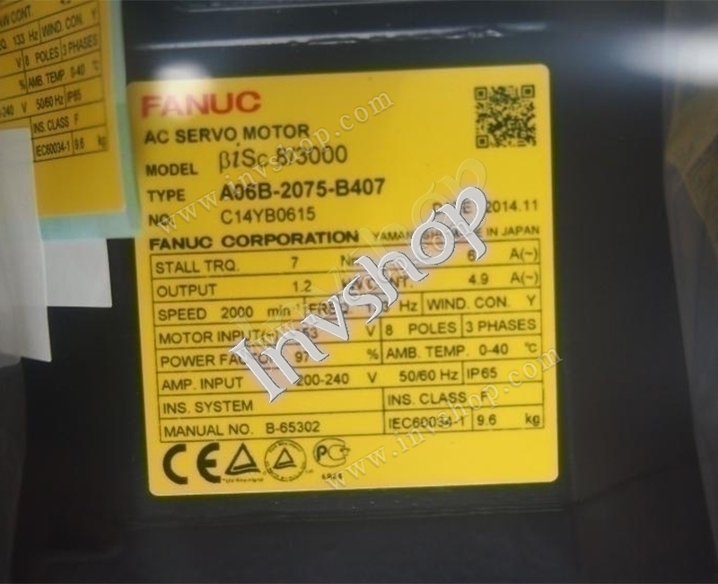 A06B-2075-B407 Fanuc Servo motor