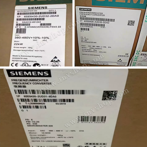 Siemens Treiber 6SE6430-2UD32-2DA0