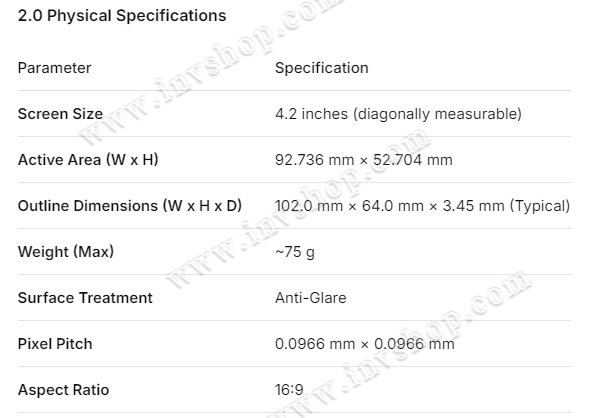 PM042OT1 E Ink 4.2 inch 512*128 LCD PANEL