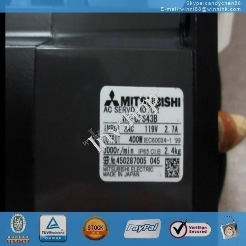 for Mitsubishi HC-UFS43B Used servo motor 60 days warranty