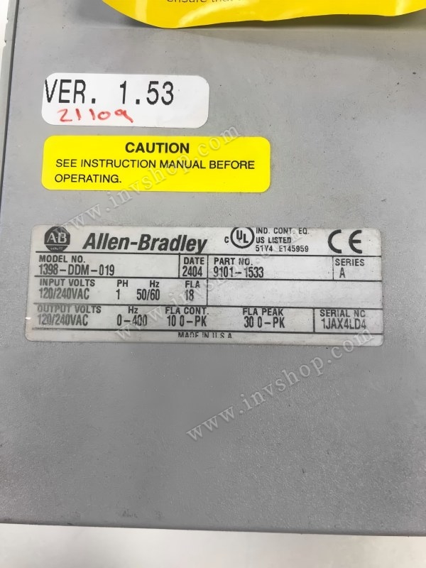 Allen Bradley 1398-DDM-019X Servo drive