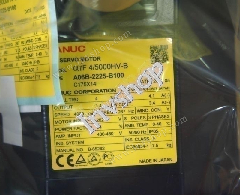 A06B-2225-B100 Fanuc Servo motor