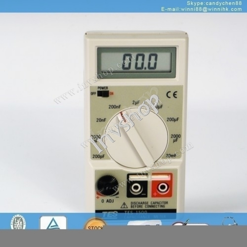 new TES1500 Capacitance Tester Meter up to 20mF 20000uF