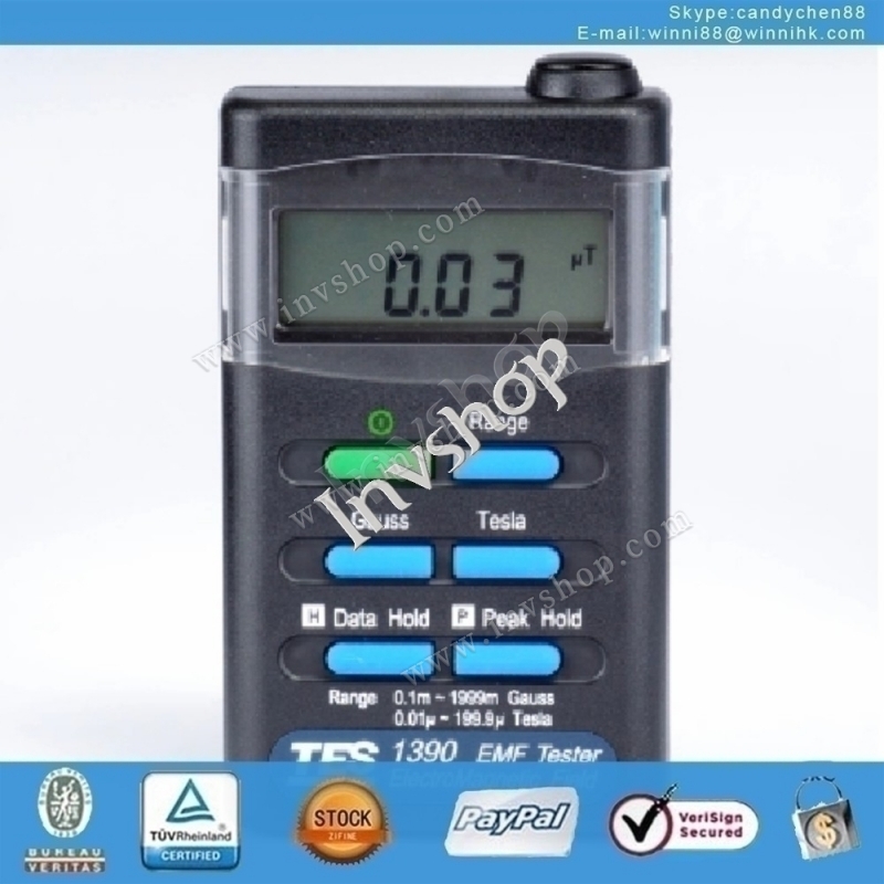 new TES1390 EMF Tester Gauss Electromagnetic Field Meter