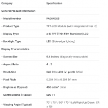 PVI Industrial Screen New and Original PA064DS5