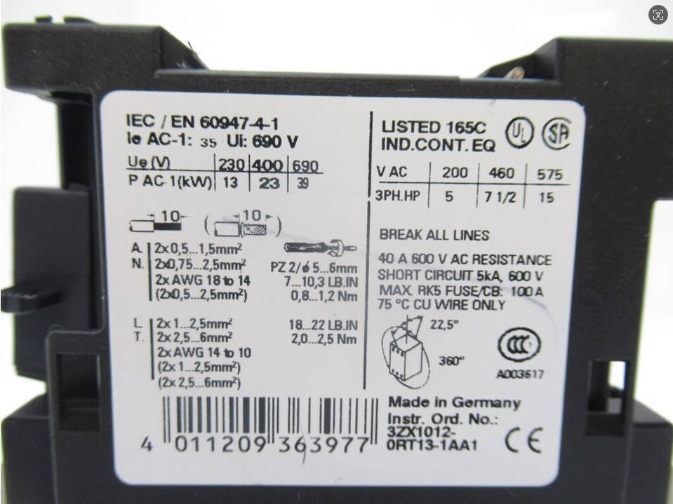IEC/EN 60947-4-1 6094741 contactor